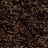 Dark brown granular texture with irregular particles, matte finish, fibrous appearance, tonal variations suggesting organic material, consistent pattern.
